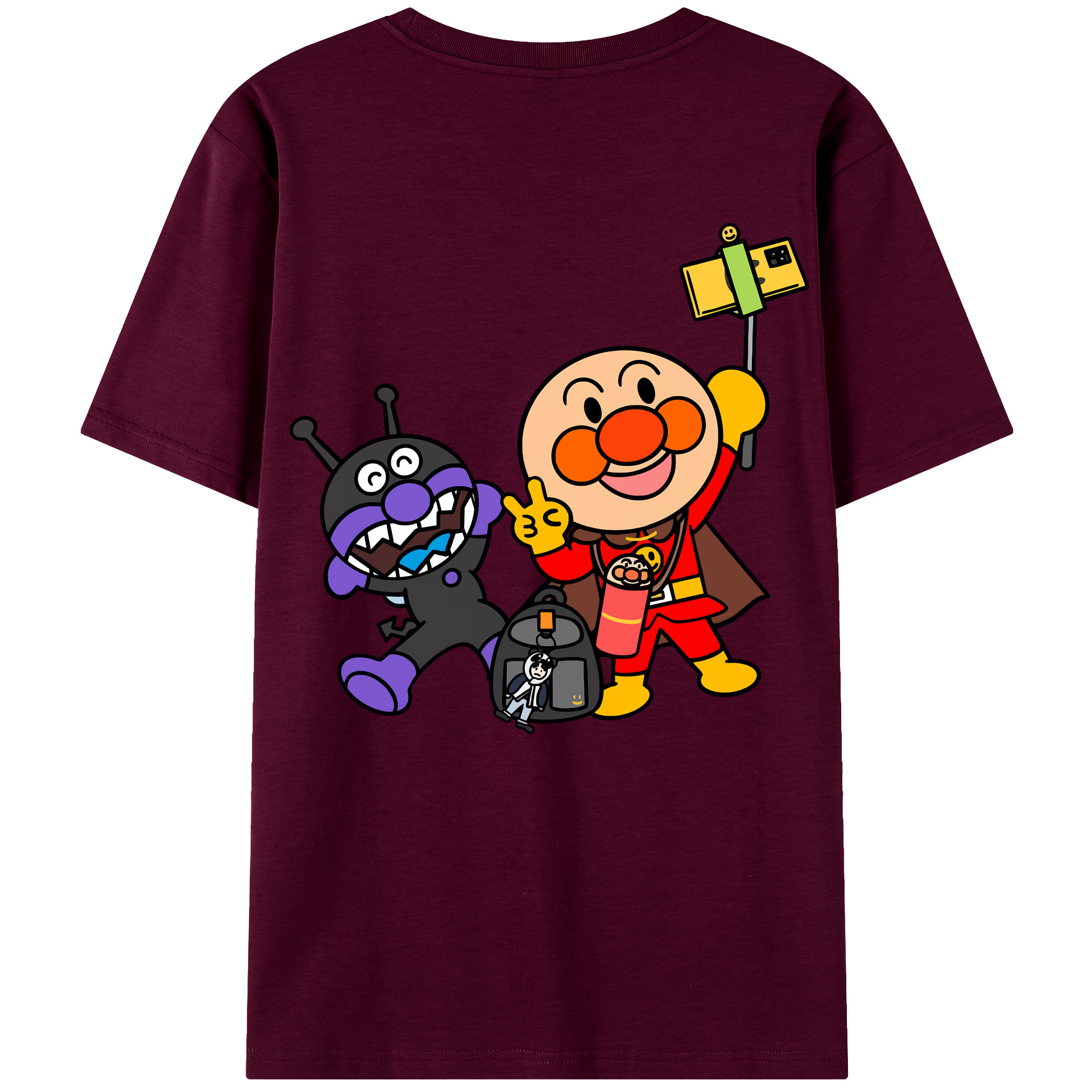 （画像用） アンパンマン Anpanman レディース半袖Tシャツ(バックプリント)